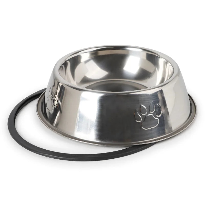 Paw Stainless Steel Pet Dog Bowl