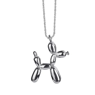 Silver Color Cute Animal Balloon Dog Necklaces